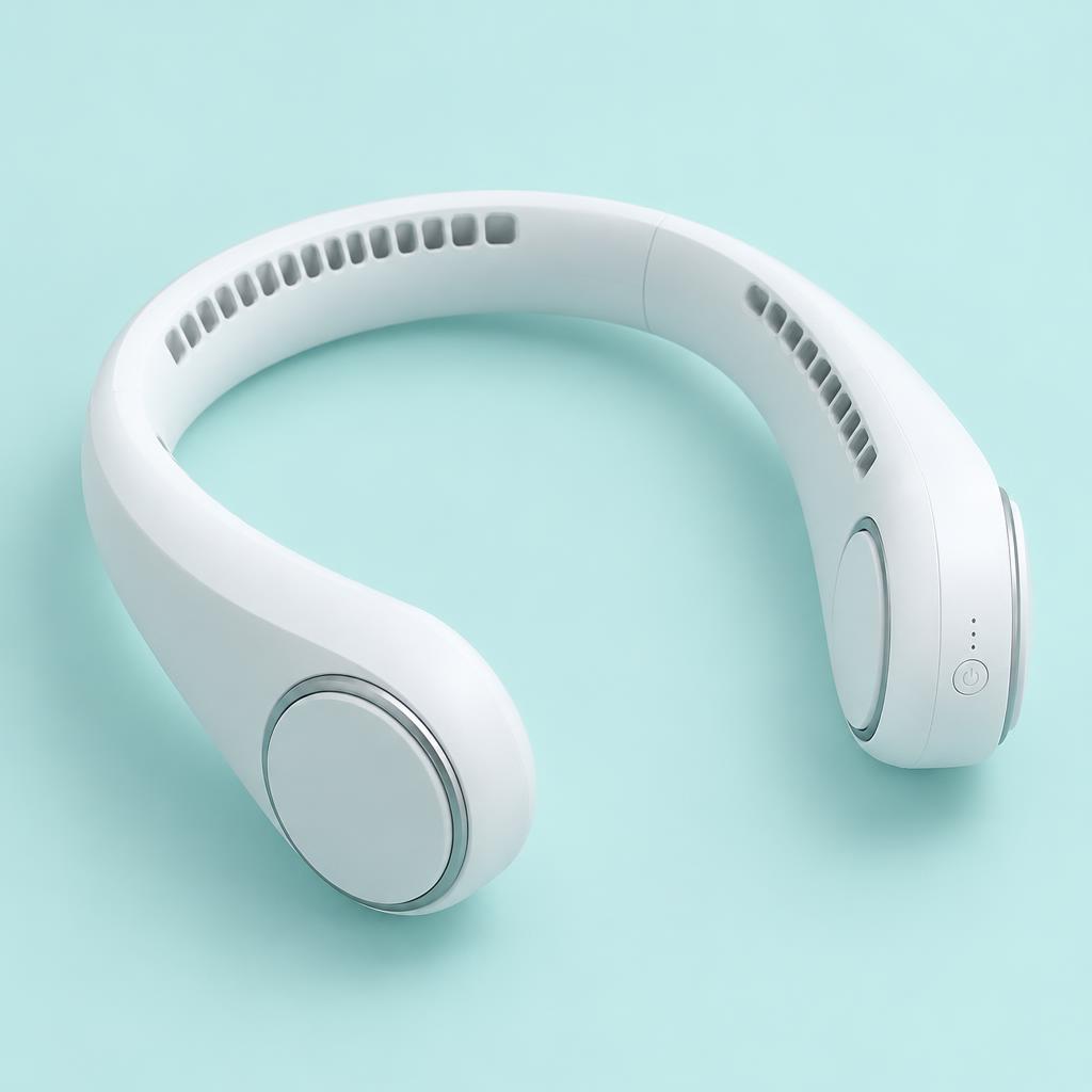 Rechargeable Neck Air Cooler, top view
